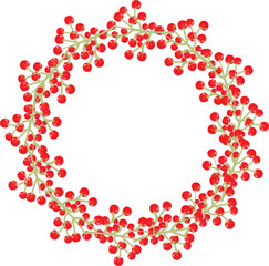 Christmas Wreath Flower Frame vector Illustration with colorful poinsettia flowers.Golden round frame with flowers.
Elements of design of holiday postcards, posters, banners.Wedding ornament concept.
