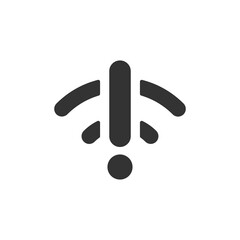 No wifi icon isolated on white background. Disconnected symbol modern, simple, vector, icon for website design, mobile app, ui. Vector Illustration