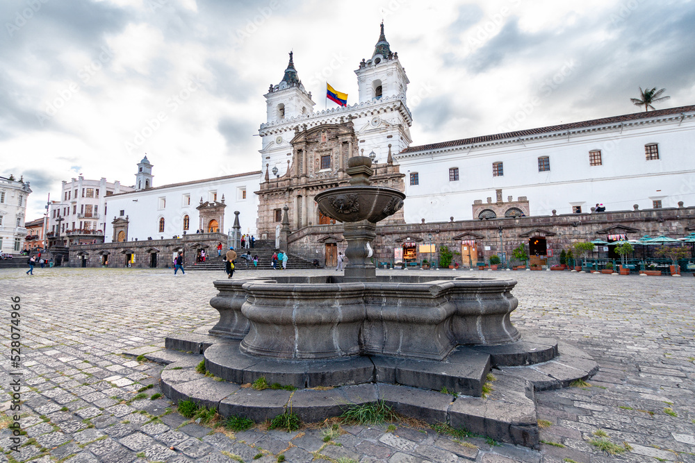 Canvas Prints street view of quito old town, ecuador