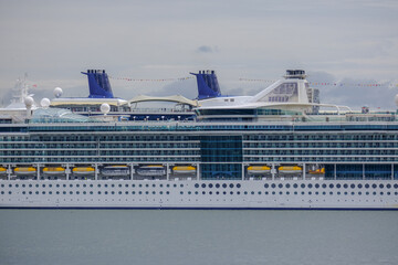 Royal Caribbean cruiseship cruise ship liner Serenade of the Seas returning to Vancouver, Canada...