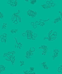 ARTISTIC DAISY FLORAL REPEAT SEAMLESS PATTERN VECTOR