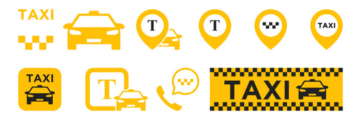 Car icon set. Vector EPS 10