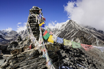 cresta del Chhukhung Ri , 5550 mts.glaciar Lhotse.Sagarmatha National Park, Khumbu Himal, Nepal,...