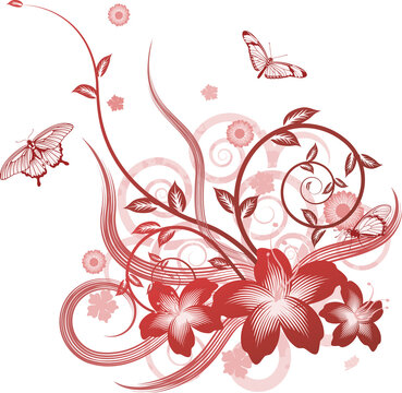 Beautiful flower background motif
