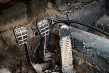 old car pedals