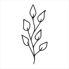 Cute doodle style twig