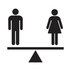 Gender equality linear icon