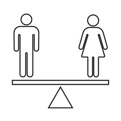 Gender equality linear icon