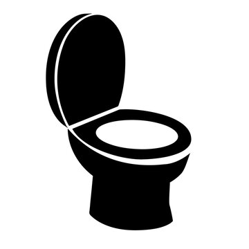 recommend clip art: Vector Silhouette-Toilet Bowl