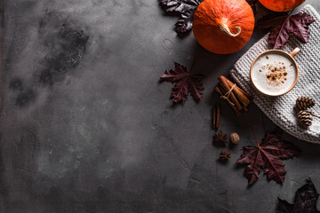 Fototapeta Autumn Pumpkin Spice Latte Coffee obraz