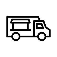 food truck line icon illustration vector graphic 