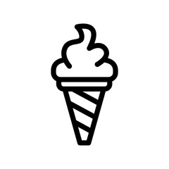 ice cream line icon illustration vector graphic 