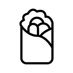 kebab line icon illustration vector graphic 