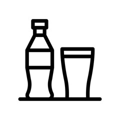 soda line icon illustration vector graphic 