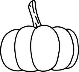 doodle freehand sketch drawing of pimpkin vegetable. 