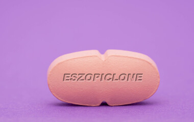 Obraz na płótnie Canvas Eszopiclone Pharmaceutical medicine pills tablet Copy space. Medical concepts.