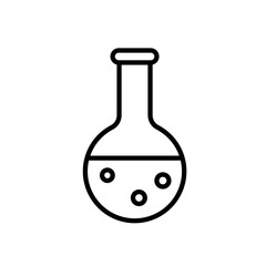 round flask, chemical vessel - vector icon