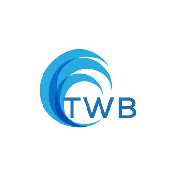 TWB letter logo. TWB blue image on white background. TWB Monogram logo design for entrepreneur and business. TWB best icon.
