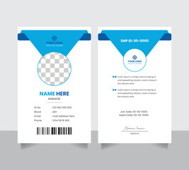 Company official id card template design concept
