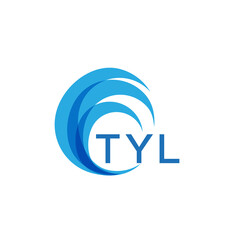 TYL letter logo. TYL blue image on white background. TYL Monogram logo design for entrepreneur and business. TYL best icon.
