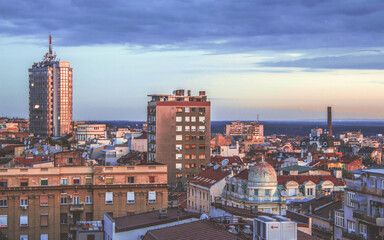 Naklejka premium view of the city