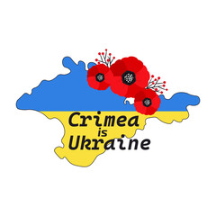 Crimea is Ukraine, vector illustration. Welcome back to Ukraine concept.