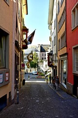 Fototapeta na wymiar street in Zurich