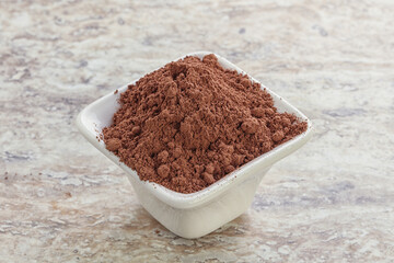 Natural organic cocoa powder for culinary