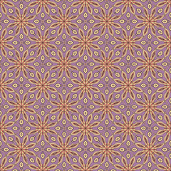 Abstract seamless pattern with mandala flower. Mosaic, tile. Floral background.