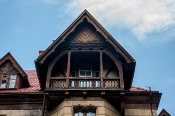 Urban exploration in an old abandoned hospital in a historic mansion in Poland