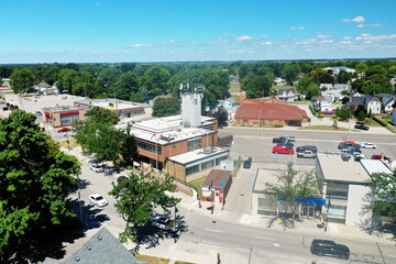 Fototapeta premium Aerial of Wallaceburg, Ontario, Canada