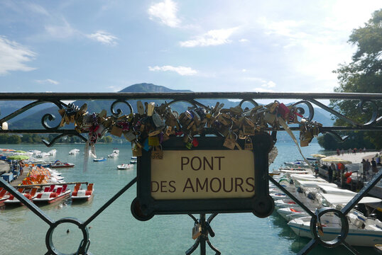 Panneau Pont des Amours à Annecy