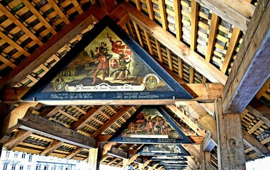 Top of Lucerne wood Bridge detail