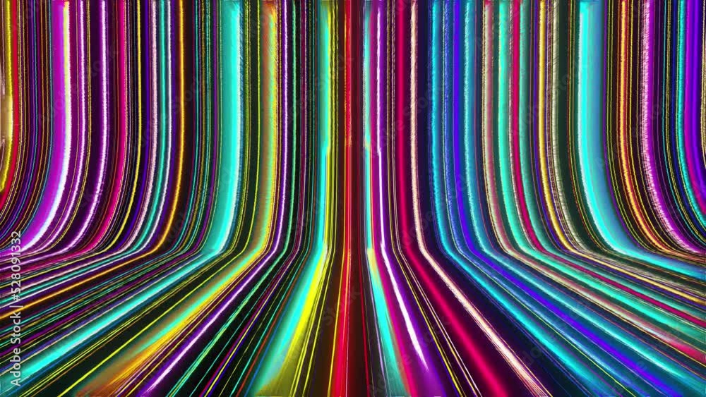 Canvas Prints futuristic abstract animation graphic of lights motion, colorful neon rays with glowing lines effect