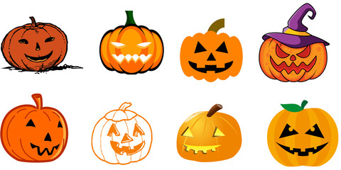halloween pumpkin set