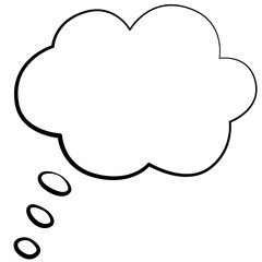 Speech bubble hand draw doodle.