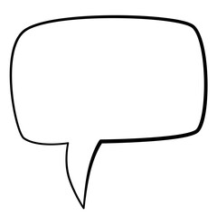 Speech bubble hand draw doodle.