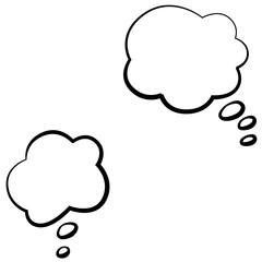 Speech bubble hand draw doodle.