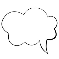 Speech bubble hand draw doodle.