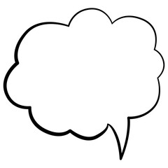 Speech bubble hand draw doodle.
