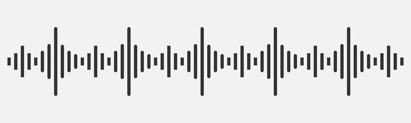 Monochrome soundwave lines. Sound wave equalizer Sound and music audio waves.Volume audio scales lines music line vibration