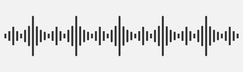 Monochrome soundwave lines. Sound wave equalizer Sound and music audio waves.Volume audio scales lines music line vibration