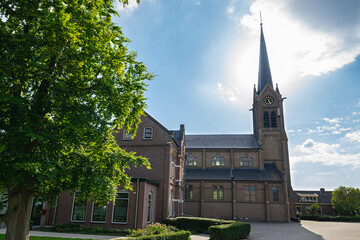 Holy Laurentius Church, a catholic church in the village of Stompwijk, Holland