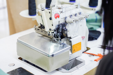 White electric sewing machine