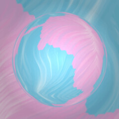 Fototapeta premium Colorful 3d blurred spherical ball. Vector illustration