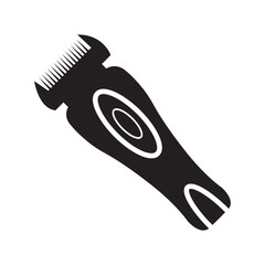 Electric trimmer shaving  machine icon | Black Vector illustration |