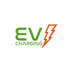 EV charging station for electric car icon isolated on white background