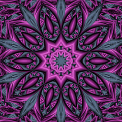 3d effect - abstract polygonal geometric fractal pattern