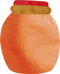 Watercolor autumn season elements