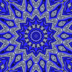 Colorful gravel ornate mandala pattern wallpaper design